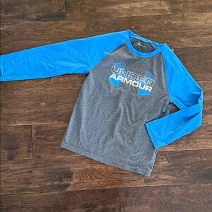 Under Armour Blue and Gray Raglan Tee